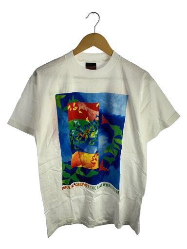 【中古】BROCKUM◆93 PAUL McCARTNEY/Tシャツ/L/コットン/WHT【メンズウェア】 【中古】BROCKUM◆93 PAUL McCARTNEY/Tシャツ/L/コットン/WHT【メンズウェア】