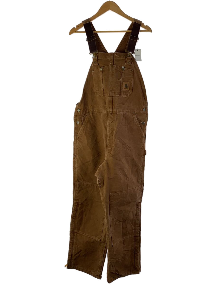 【中古】Carhartt◆オーバーオール/38/コットン/BRW/無地//【メンズウェア】