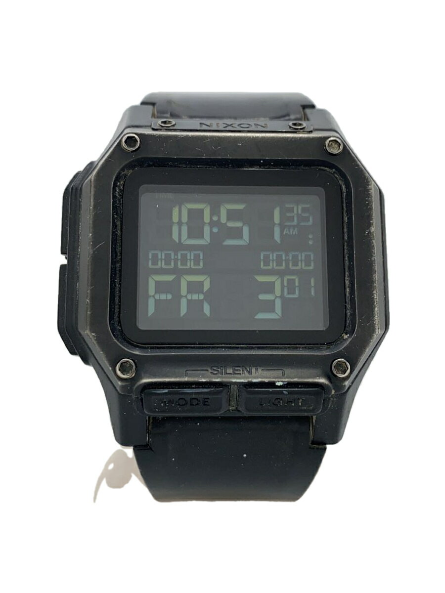 【中古】NIXON◆腕時計/デジタル/--/BL