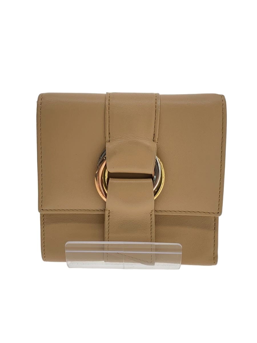 【中古】Cartier◆2つ折り財布/ベージ