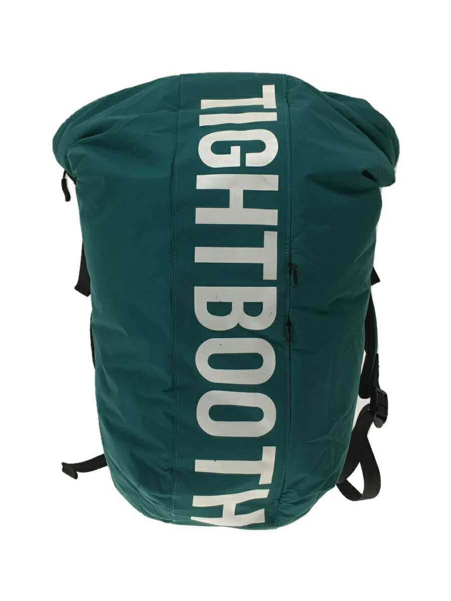 【中古】TIGHTBOOTH PRODUCTION◆QUILT BACKPACK/バックパック/リュック/ナイロン/グリーン/プリント剥がれ【バッグ】