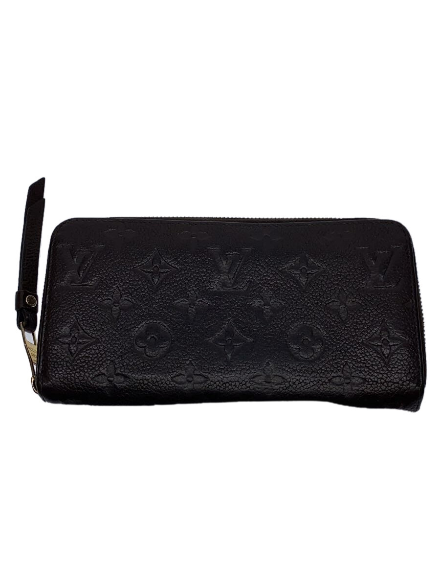 【中古】LOUIS VUITTON◆ジッピー・ウォレット_モノグラム・アンプラント_BRW/レザー/BRW/メンズ【服飾雑貨他】