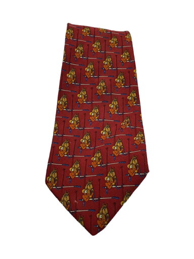 【中古】Salvatore Ferragamo◆ネクタイ/シルク/RED/総柄/メンズ【服飾雑貨他】 【中古】Salvatore Ferragamo◆ネクタイ/シルク/RED/総柄/メンズ【服飾雑貨他】