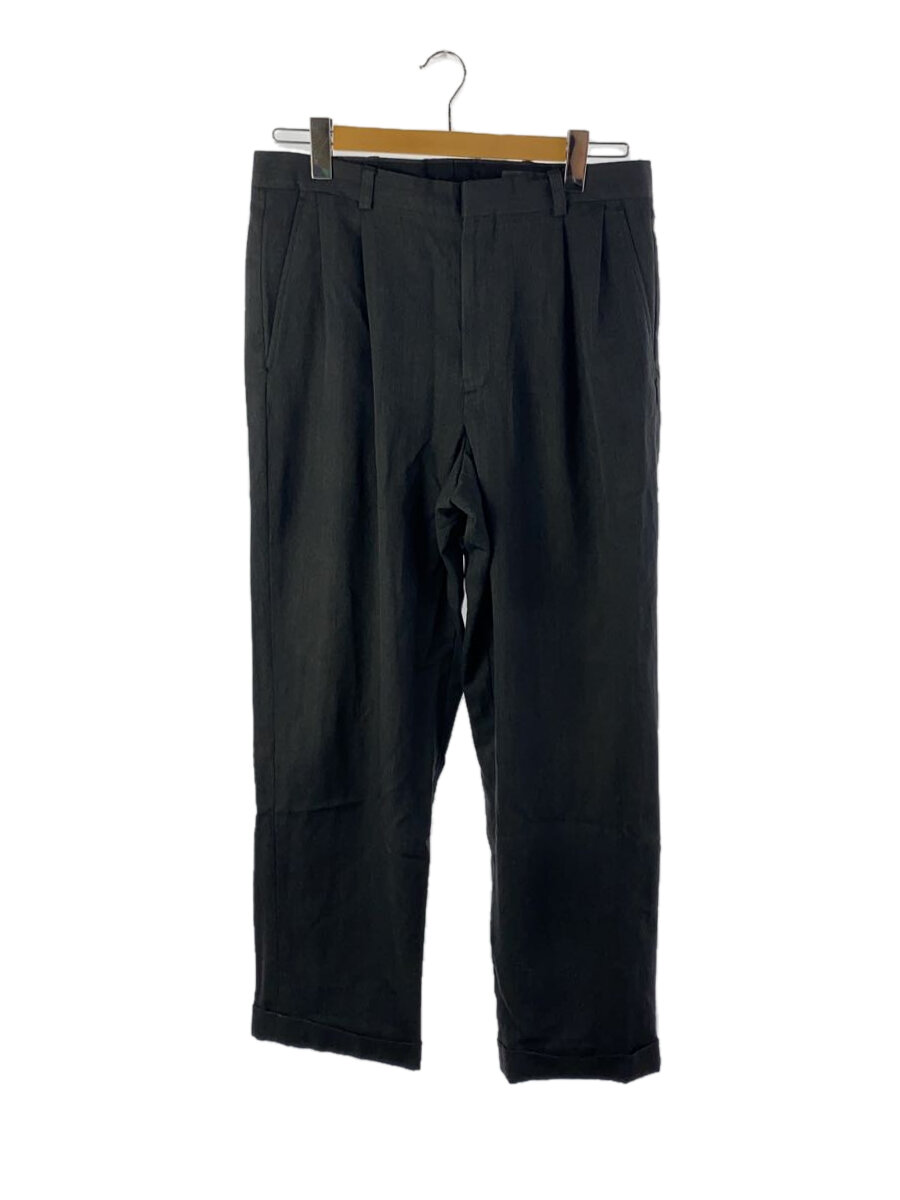 【中古】EDDIE BAUER◆2タックスラックスパンツ/32/ウール/GRY【メンズウェア】