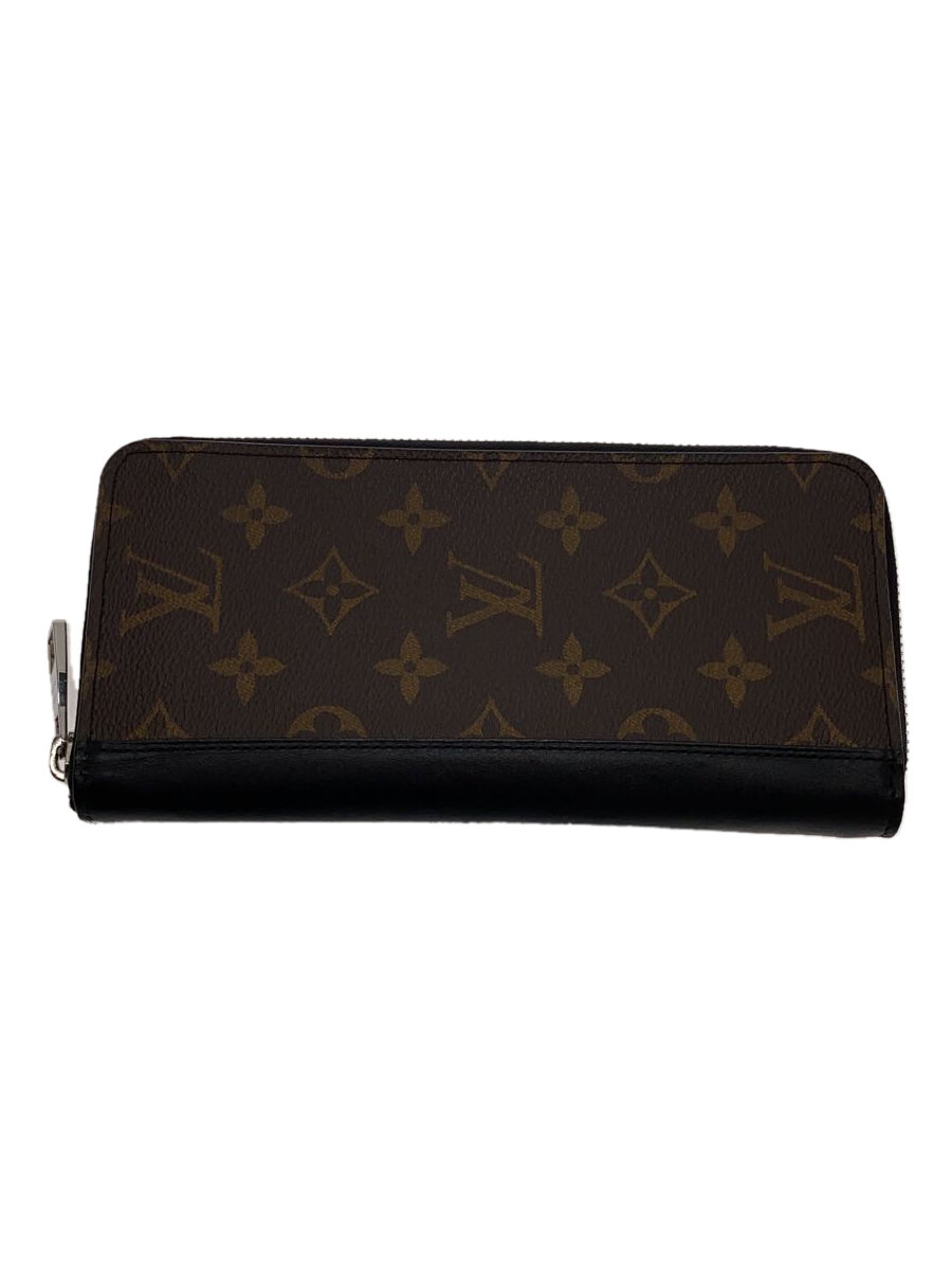 【中古】LOUIS VUITTON◆ジッピー・ウォレット・ヴェルティカル_モノグラム・マカサー_BRW/PVC/BRW/モノグラム/レディース【服飾雑貨他】