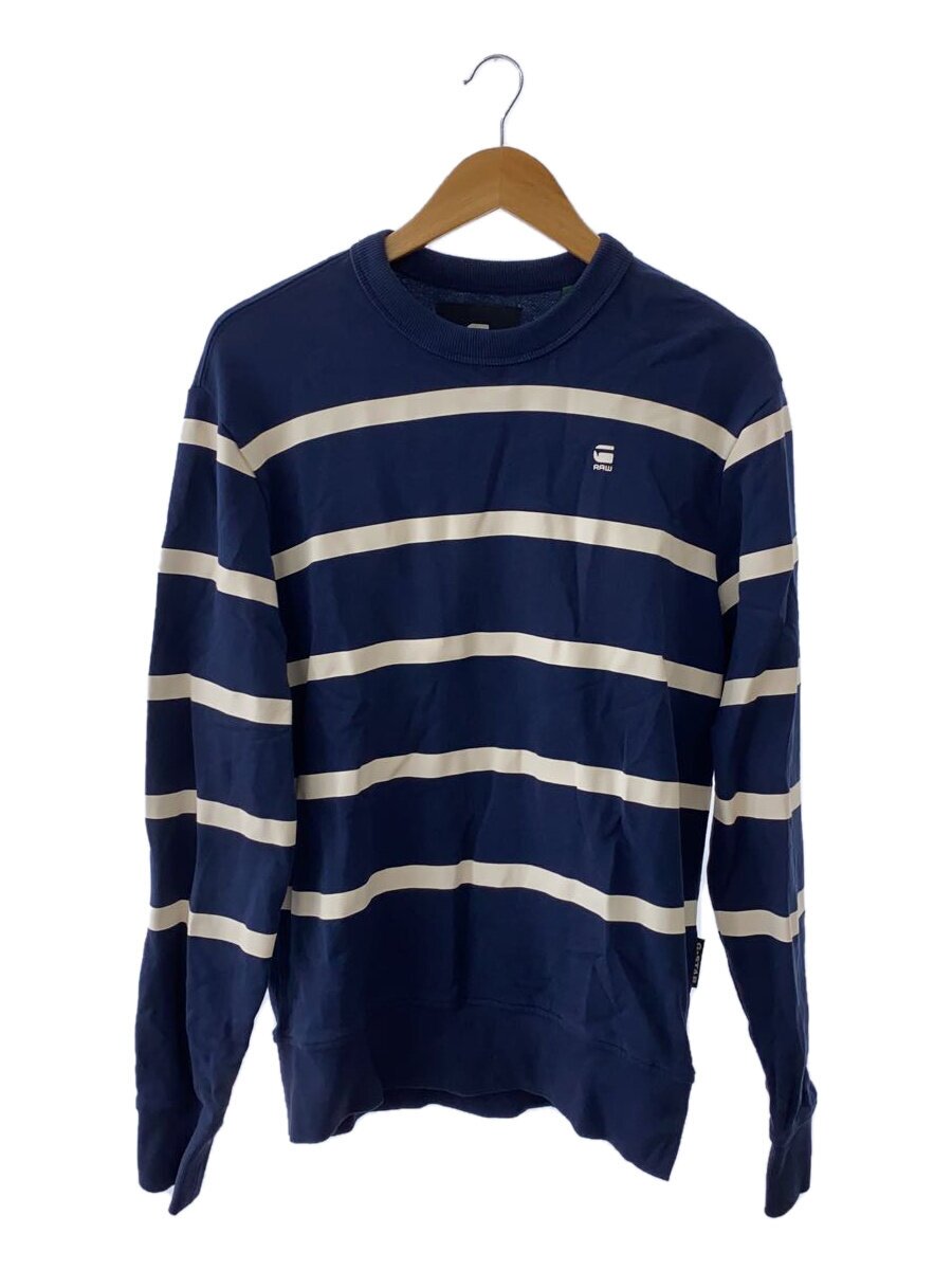 G-STAR RAW◆Placed Stripe Sweateスウェット/S/コットン/NVY/ストライプ/D22226-B782-8099//