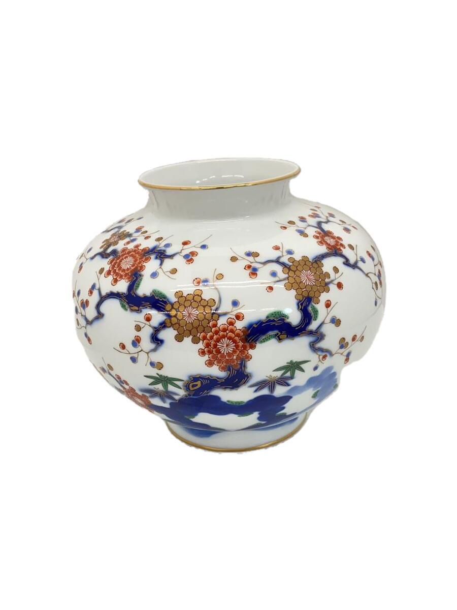 【中古】深川製磁◆壷 花瓶/WHT【インテリア小物 日用雑貨】