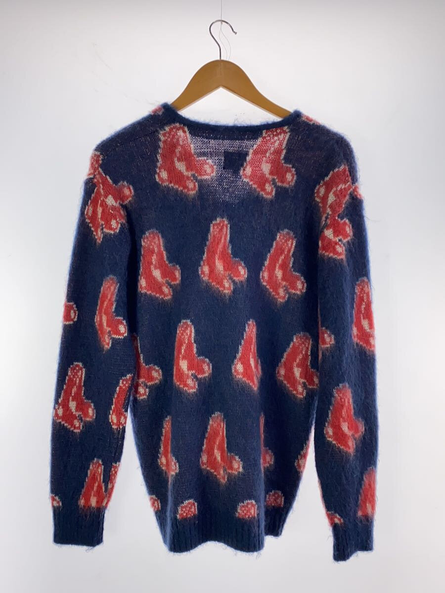 【中古】Needles◆カーディガン(厚手)/XS/モヘア/BLU/総柄/LQ366//【メンズウェア】