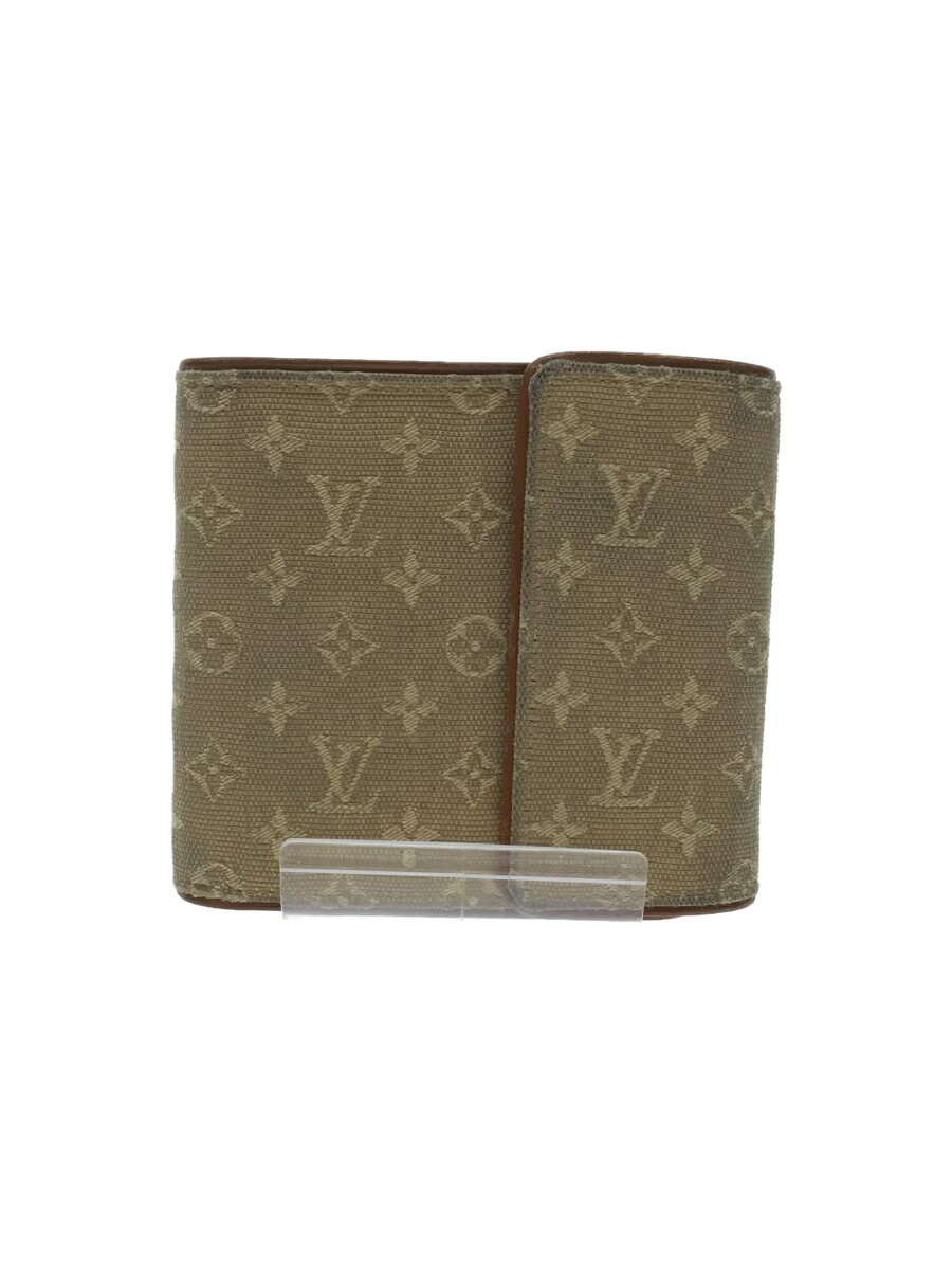 【中古】LOUIS VUITTON◆ポルト・ビエ・カルトクレディモネ_モノグラム・ミニ_BEG/キャンバス/BEG/レディース【服飾雑貨他】