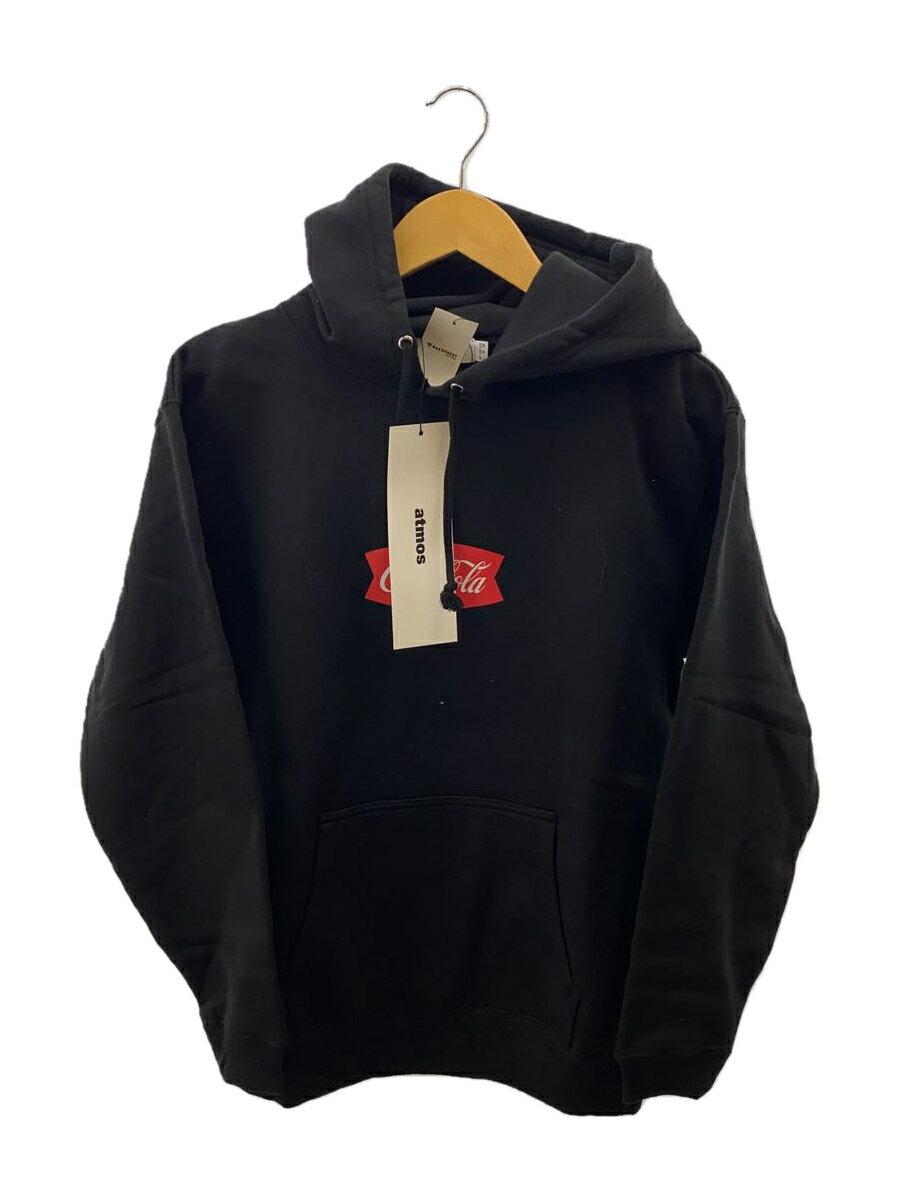 【中古】ATMOS◆COCA-COLA/パーカー/L/コットン/BLK/CO-BL16【メンズウェア】