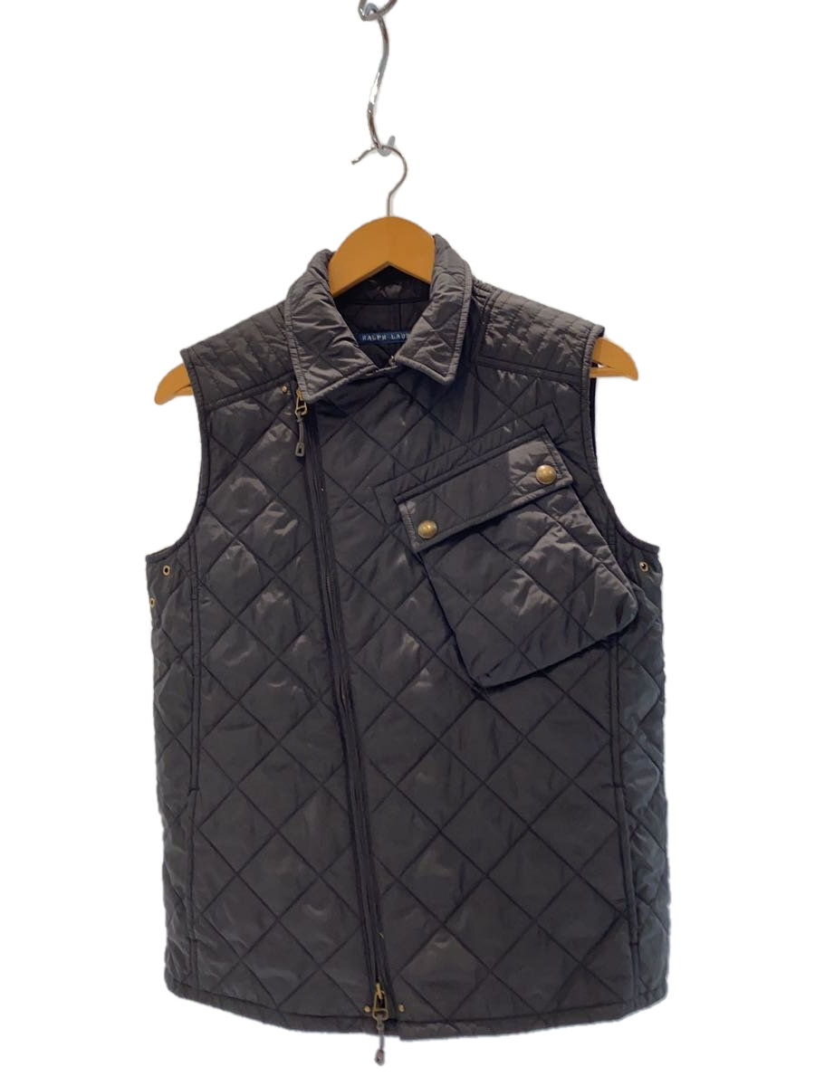 【中古】RALPH LAUREN◆キルティングベスト/--/ポリエステル/BLK/KKWS0022606【メンズウェア】