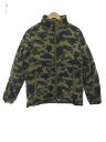 【中古】A BATHING APE◆ダウンジャケット/M/ポリエステル/KHK/カモフラ/001GDI201002H【メンズウェア】