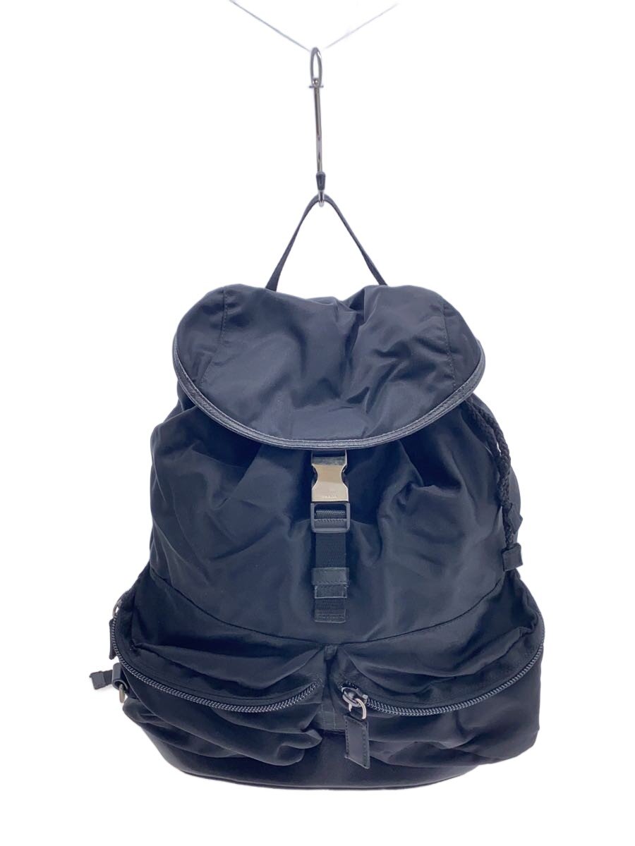 PRADA - 【中古】PRADA◆リュック/ナイロン/BLK/V164【バッグ】