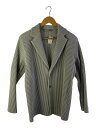 【中古】HOMME PLISSE ISSEY MIYAKE◆テーラードジャケット/2/ポリエステル/GRY/無地/HP55JD401【メンズウェア】