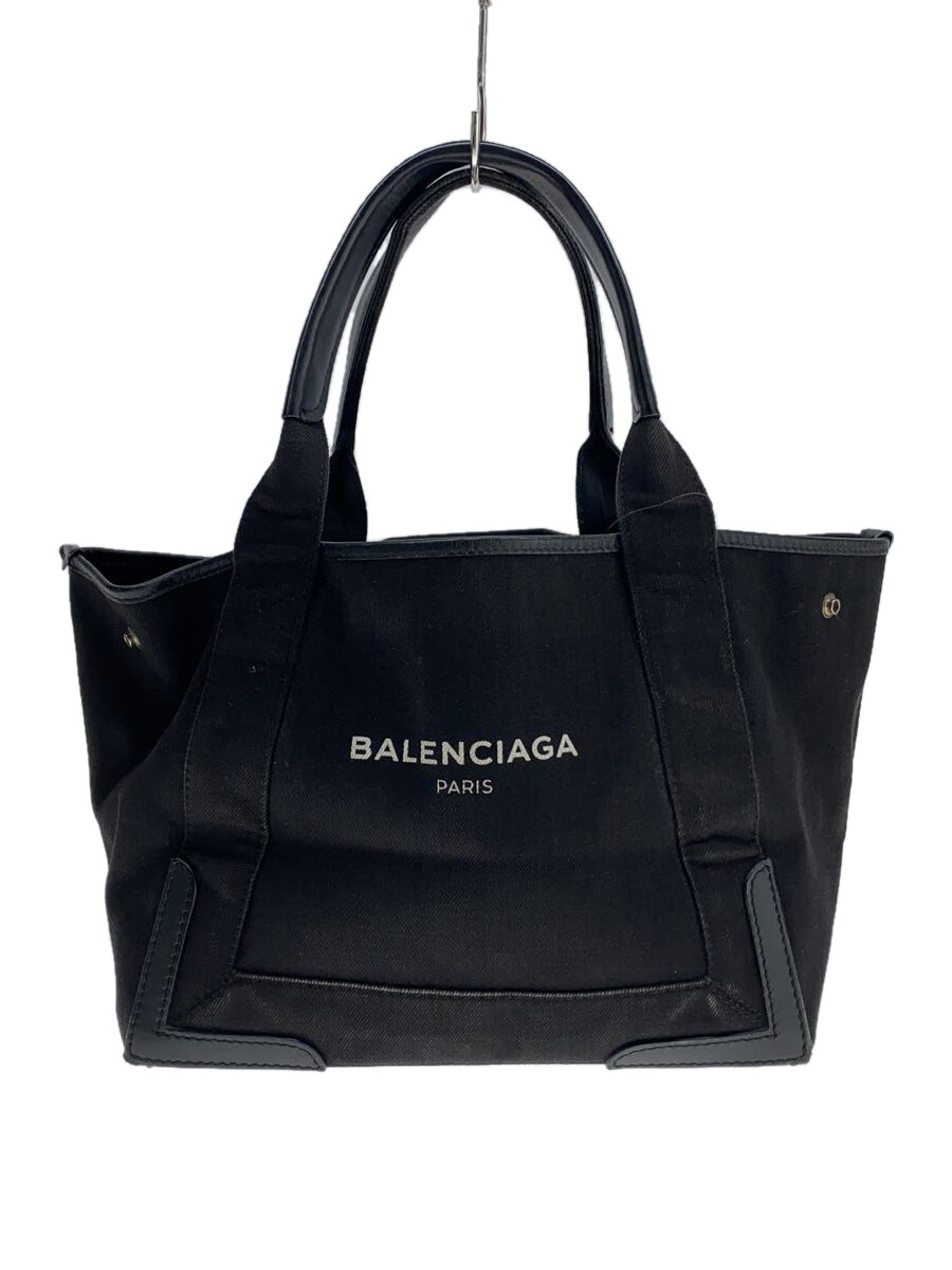 【中古】BALENCIAGA◆角スレ、ヨゴレ有/トートバッグ/キャンバス/ブラック/339933・1090【バッグ】