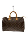 【中古】LOUIS VUITTON◆2)スピーディ35_モノグラム・キャンバス_BRW/PVC/BRW/総柄//【バッグ】