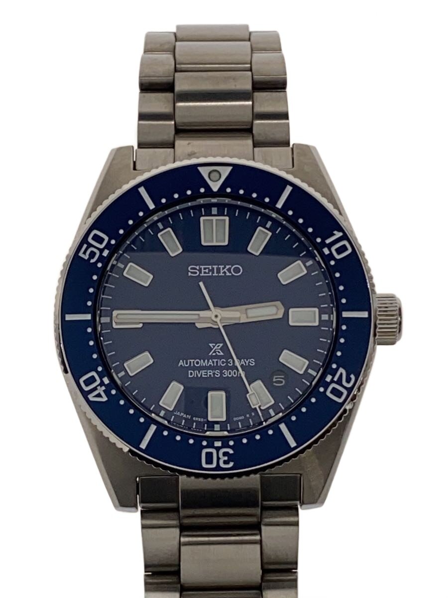 【中古】SEIKO◆プロスペックス/自動巻腕時計/アナログ/ステンレス/BLU/SLV/SS/6R55-00G0【服飾雑貨他】