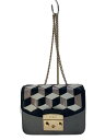 【中古】FURLA◆ショルダーバッグ/レザー/マルチカラー/無地【バッグ】