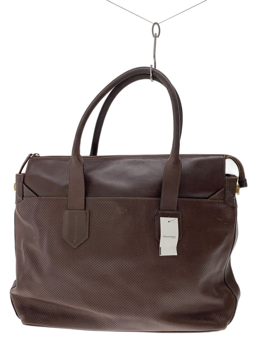 【中古】MACKINTOSH LONDON◆ブリーフケース/レザー/BRW/無地//【バッグ】