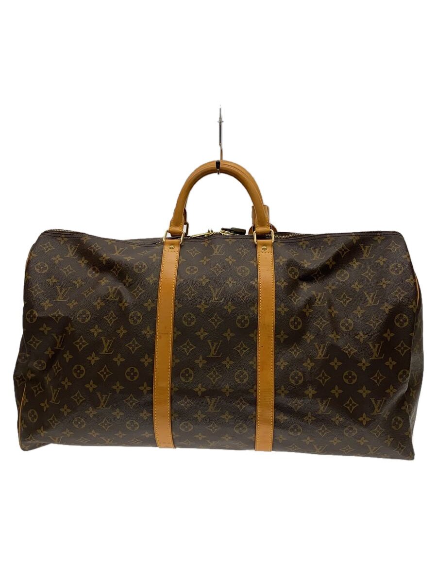 LOUIS VUITTON - 【中古】LOUIS VUITTON◆キーポル・バンドリエール60_モノグラム・キャンバス_BRW/PVC/BRW【バッグ】