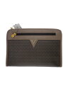 【中古】VALENTINO◆VALENTINO/クラッチバッグ/レザー/茶【バッグ】