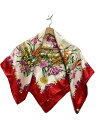 【中古】GUCCI◆スカーフ/シルク/RED/花柄/レディース【服飾雑貨他】(4)