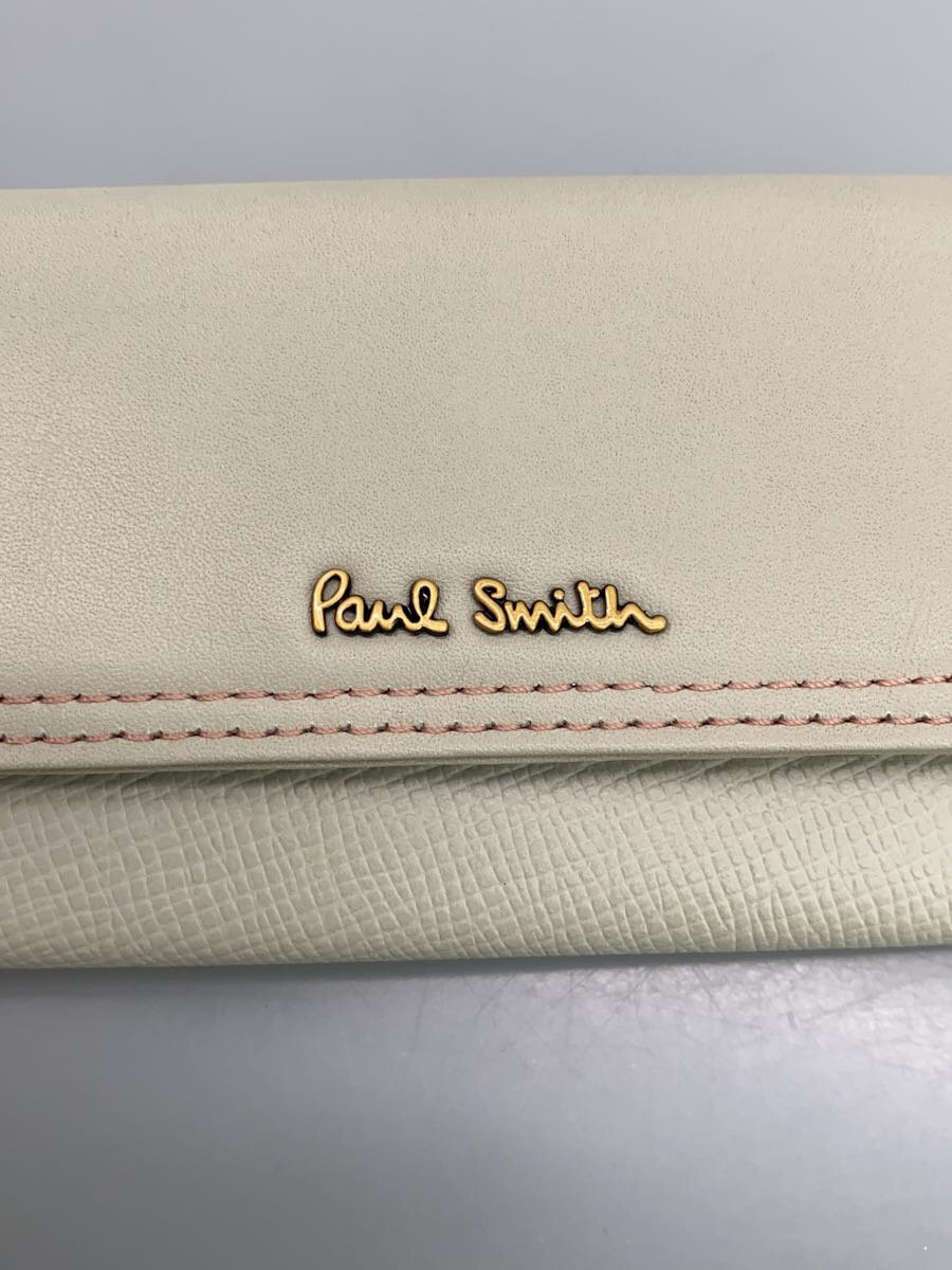 【中古】Paul Smith◆カードケース/レザー/WHT/レディース/PWU582//【服飾雑貨他】