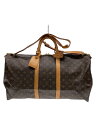 【中古】LOUIS VUITTON◆キーポル・バンドリエール60_モノグラム・キャンバス_BRW/PVC/BRW【バッグ】