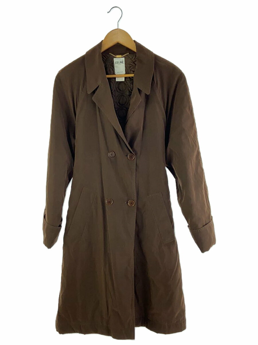 【中古】CELINE◆コート/38/ポリエステル/BRW【レディースウェア】