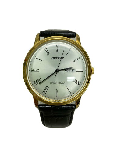 【中古】ORIENT◆クォーツ腕時計/アナログ/レザー/WHT/BLK/SS/UG1R-A0-B【服飾雑貨他】 【中古】ORIENT◆クォーツ腕時計/アナログ/レザー/WHT/BLK/SS/UG1R-A0-B【服飾雑貨他】