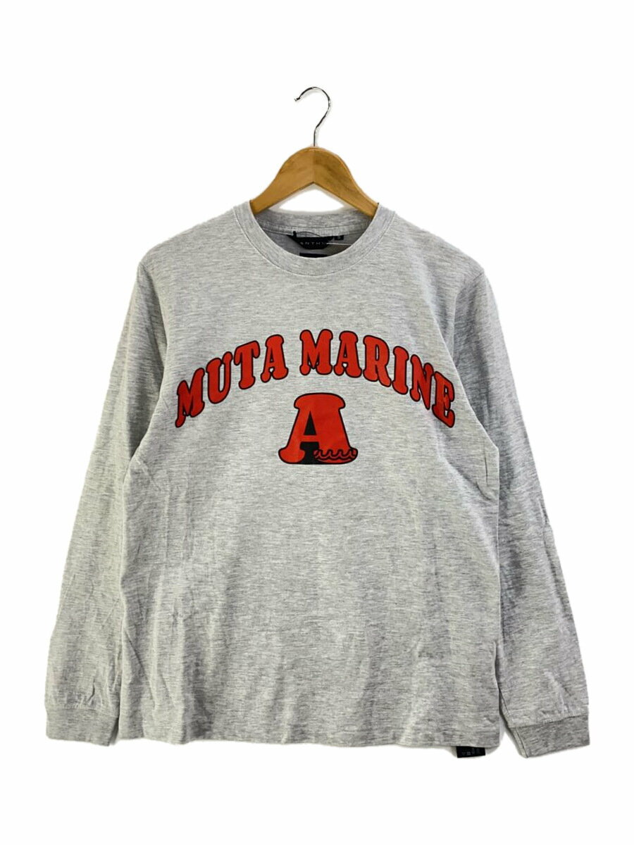 【中古】ACANTHUS◆長袖Tシャツ/5/コットン/GRY/プリント【メンズウェア】