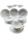 【中古】Noritake◆カップ&ソーサー6客セット/ホワイト【キッチン用品】