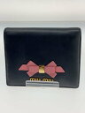 【中古】MIU MIU◆2つ折り財布/--/BLK/レディース【服飾雑貨他】