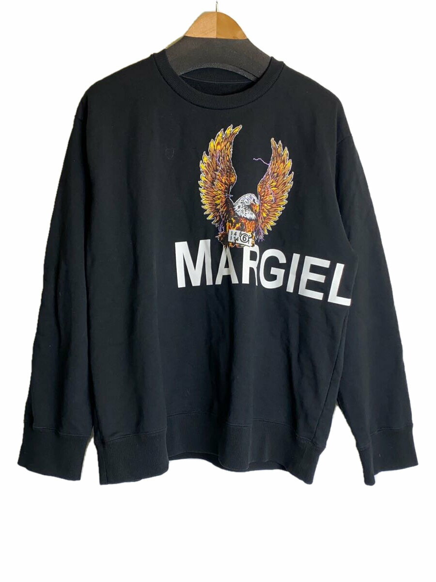 【中古】MM6◆スウェット/S/コットン/BLK/プリント/S52GU0141 S25337【レディースウェア】