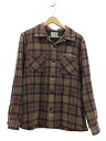 【中古】OLD CROW◆SPEEDWAY/LS CHECK SHIRTS/オープンカラーネルシャツ/L/ブラウン/OC-20-AW-13【メンズウェア】