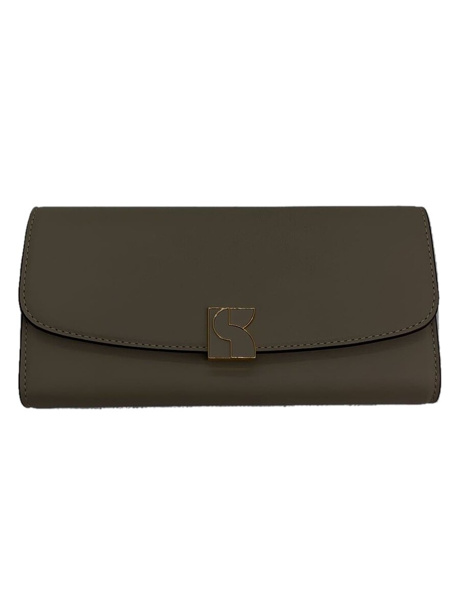 【中古】kate spade new york◆長財布/牛革/BEG/無地/レディース/KH166【服飾雑貨他】