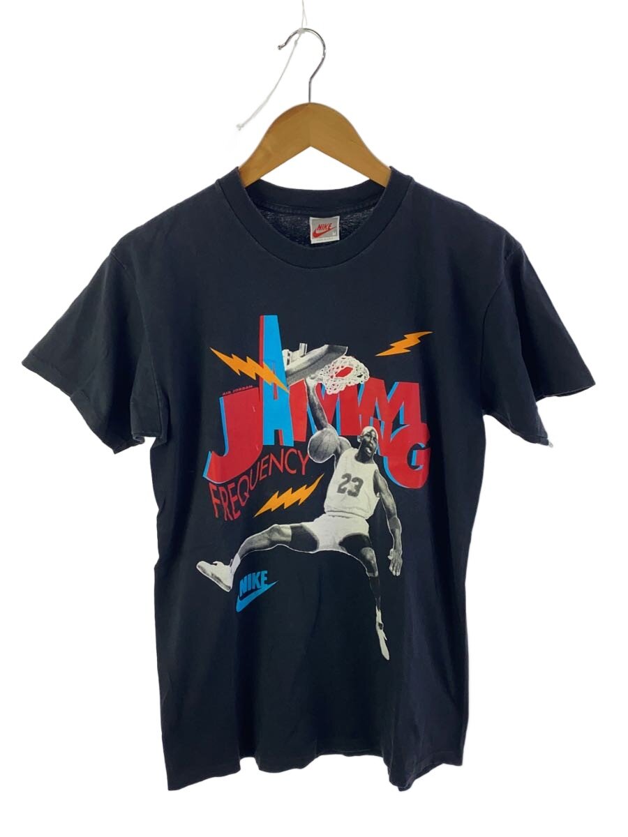 NIKE◆90s/銀タグ/jordan jaming/両面/両シングル/Tシャツ/M/コットン/BLK//