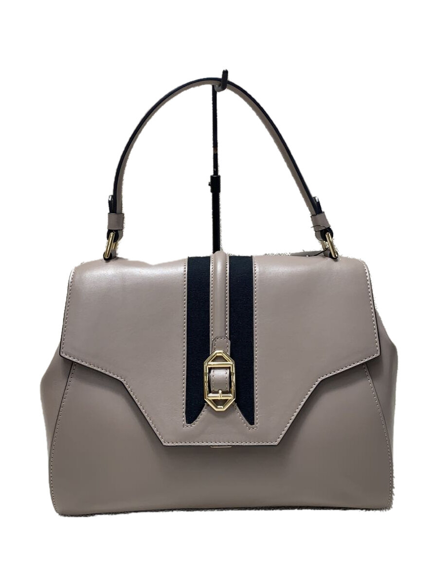 【中古】ARMANI COLLEZIONI◆トートバッグ/レザー/GRY【バッグ】
