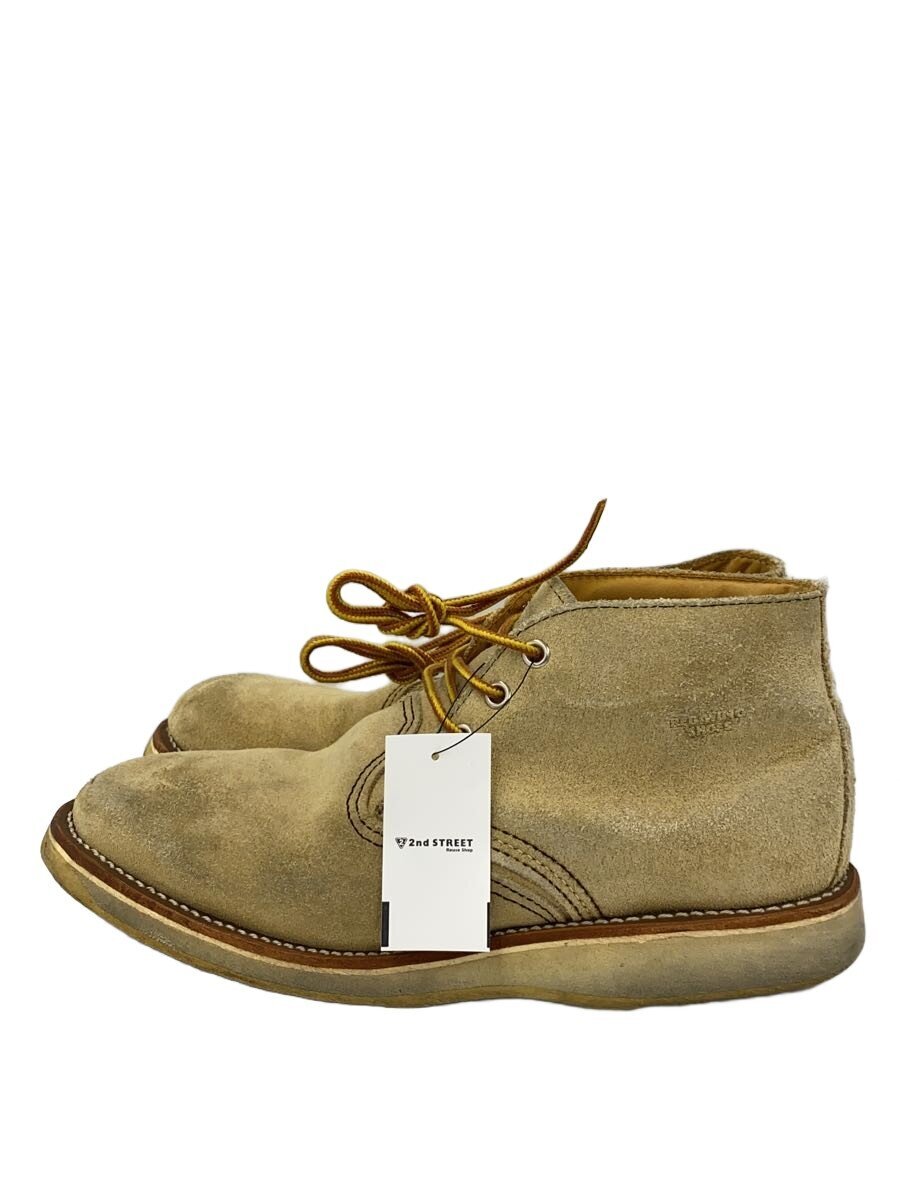 【中古】RED WING◆チャッカブーツ/US8.5/BEG/スウェード/3142【シューズ】