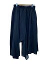 【中古】Y’s◆アシンメトリーサルエルパンツ/67テンセル/33キュプラ/2/BLK/無地/YK-P26-200【レディースウェア】