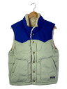 【中古】patagonia◆REVERSIBLE BIVY DOWN/ベスト/S/ポリエステル/BLU/無地/27588FA23【メンズウェア】