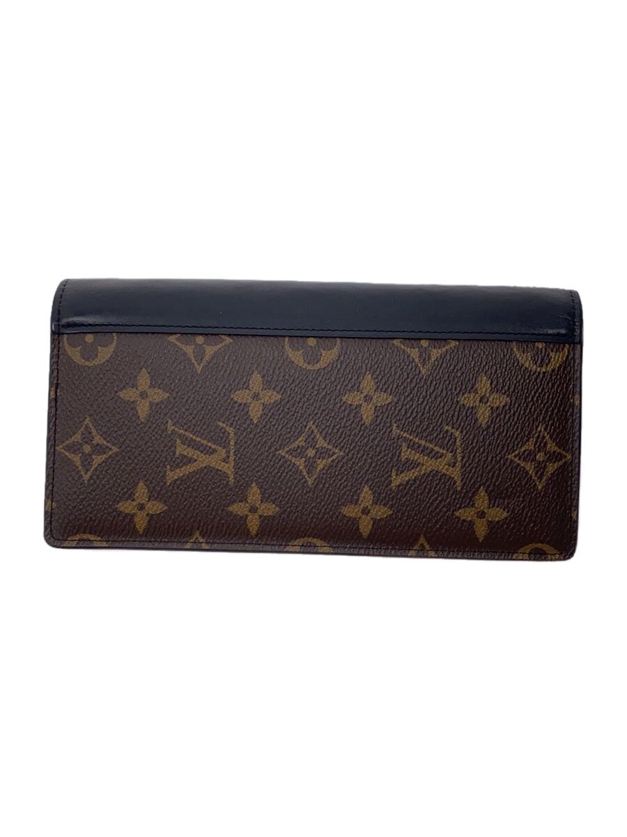 Clothing Accessories (Caps, Ties, Belts) - 【中古】LOUIS VUITTON◆ポルト・フォイユ・ブラザ_モノグラム・マカサー_BRW/レザー/BRW/総柄/メンズ【服飾雑貨他】