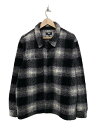 【中古】STUSSY◆長袖シャツ/M/ポリエステル/BLK/オンブレCK/118511//【メンズウェア】