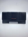 【中古】BVLGARI◆長財布/レザー/BLK/レディース/33772