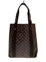 【中古】LOUIS VUITTON◆カバ・ボブール_ダミエ・エベヌ_BRW/PVC/BRW【バッグ】