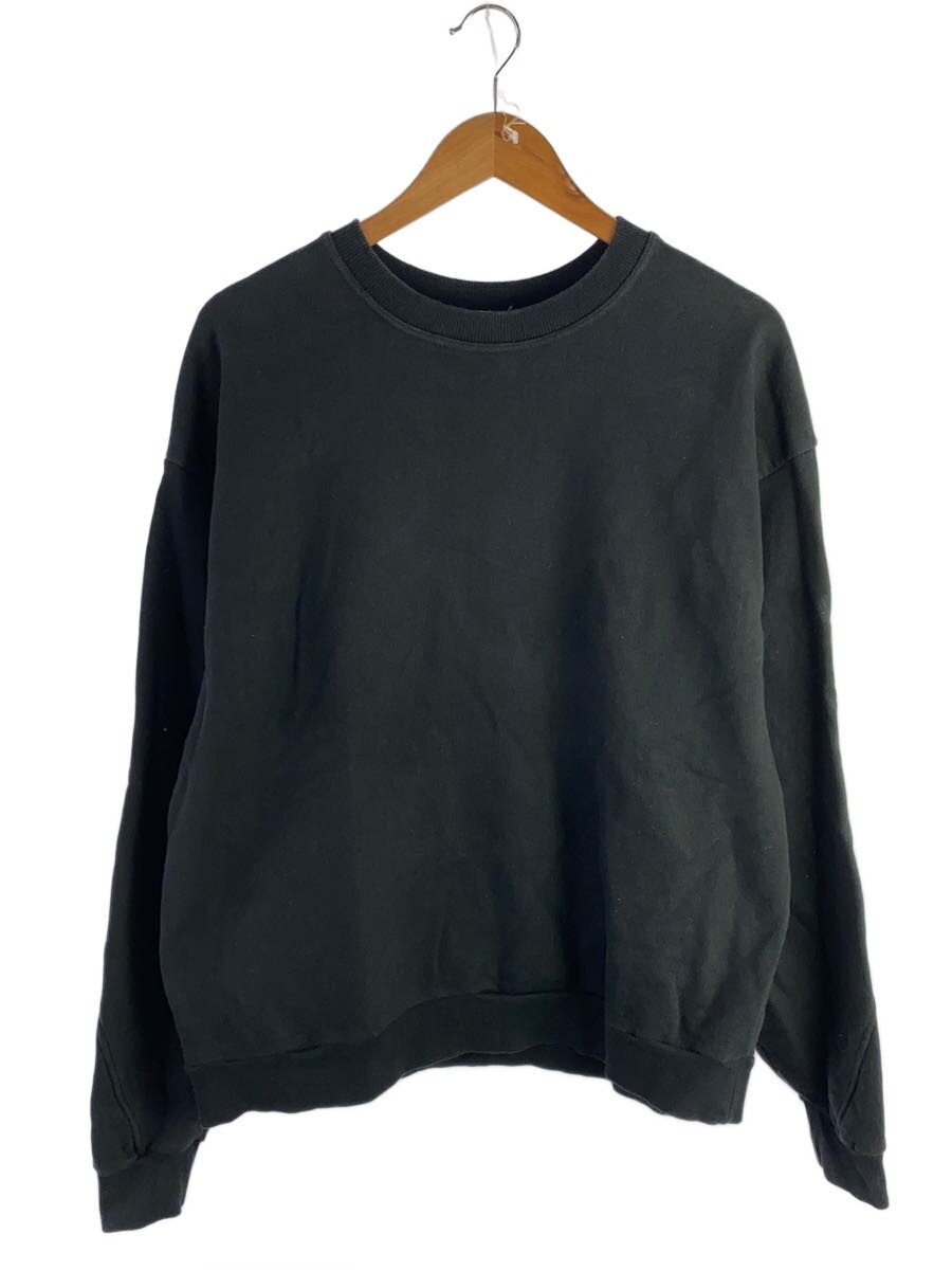 FORSOMEONE◆LOGO SWEATSHIRT/46/コットン/ブラック/78000778//