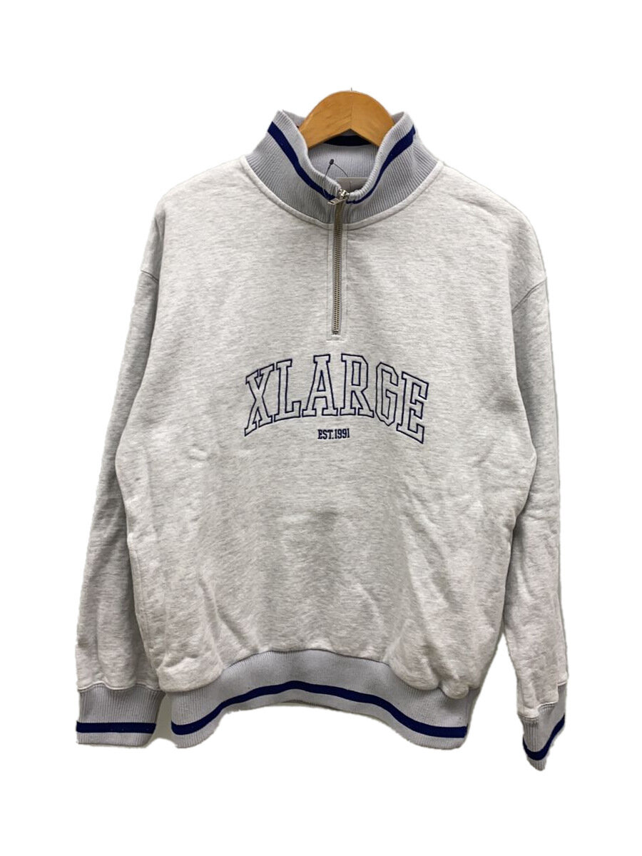 šX-LARGESTRIPED RIB HALF ZIP SWEAT/å/M/åȥ/GRY/101231012009ڥ...