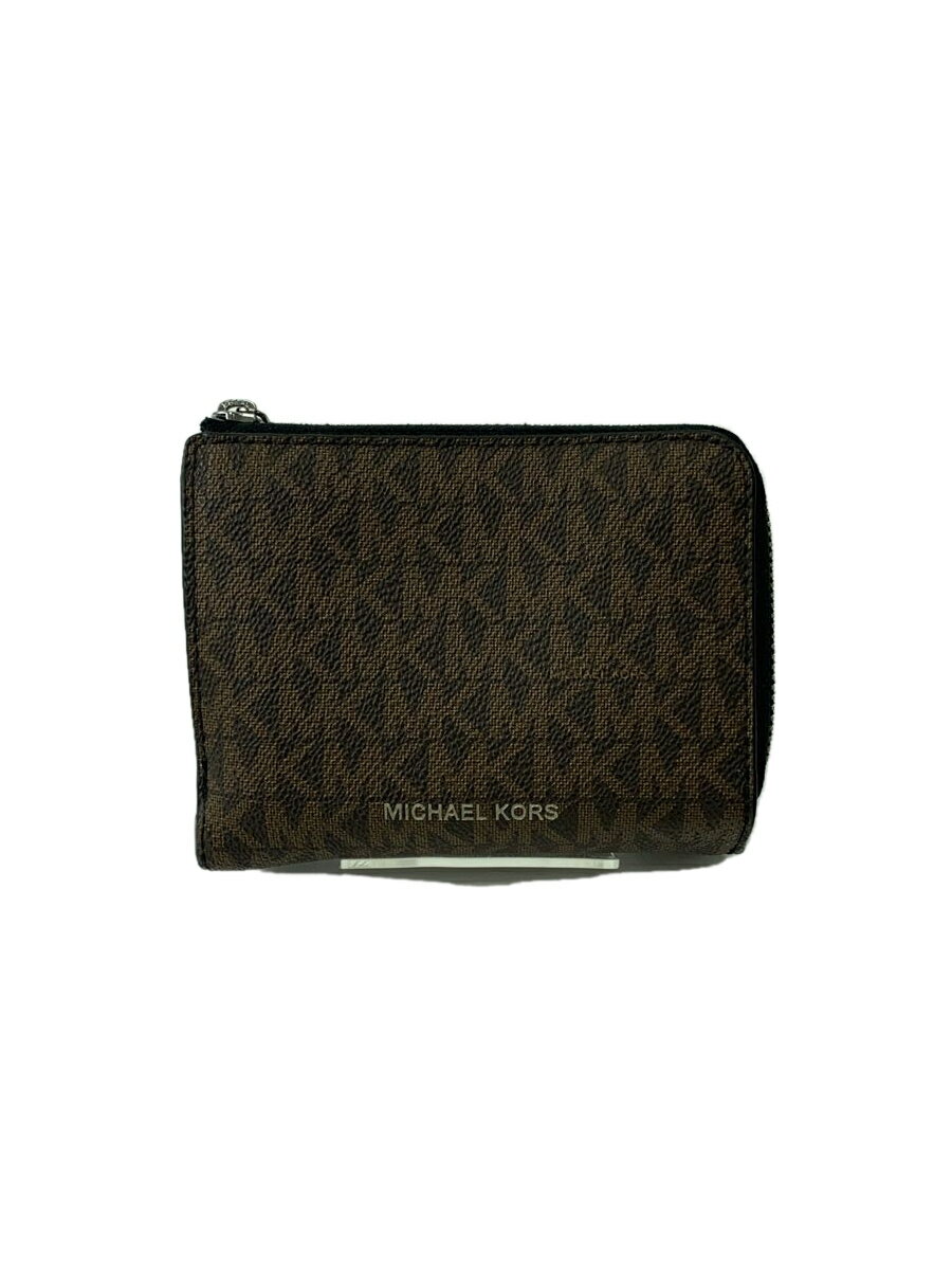 【中古】MICHAEL KORS◆2つ折り財布/--/BRW/総柄/レディース/39U2LHDF5B【服飾雑貨他】