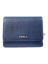 【中古】FURLA◆3つ折り財布/レザー/BLK/無地/メンズ/147606【服飾雑貨他】