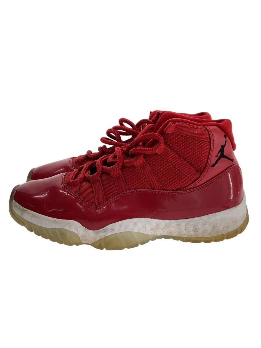 NIKE◆AIR JORDAN 11 RETRO/エアジョーダンレトロ/レッド/378037-623/27cm/RED